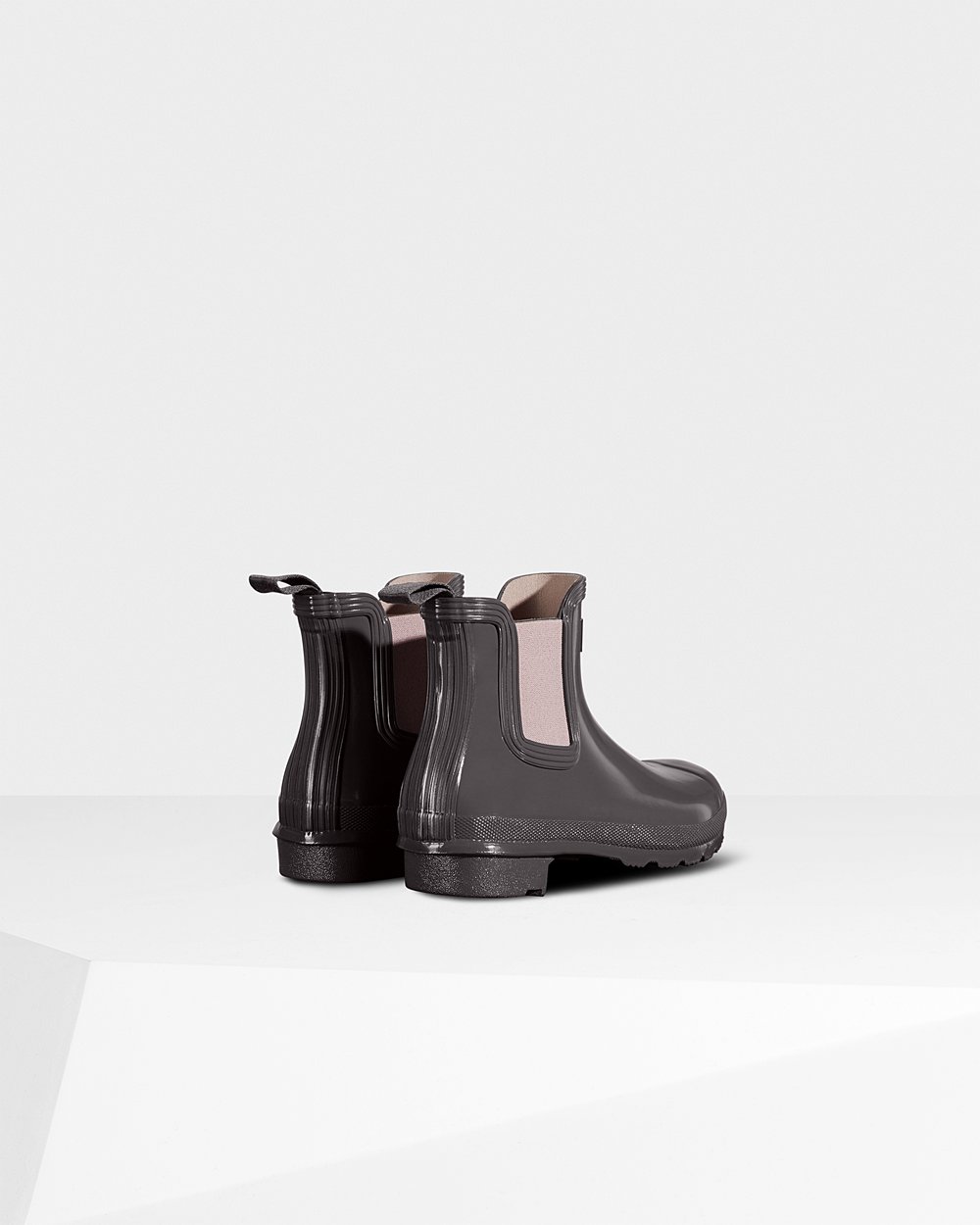 Botas Chelsea Hunter Mujer - Original Gloss - Grises/Morados - ZRBHGUO-83